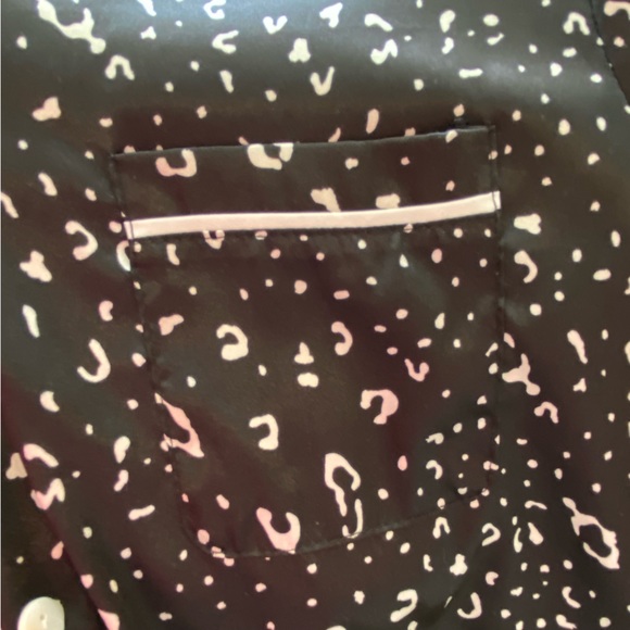She + Sky Leopard Print Silky Pajama Set Women’s Size Large - Picture 7 of 11